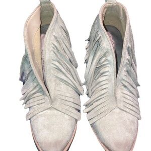 Coconuts by Matisse Shelton Ankle Boot Womens Sz 6.5 Faux Suede Fringe Point Toe